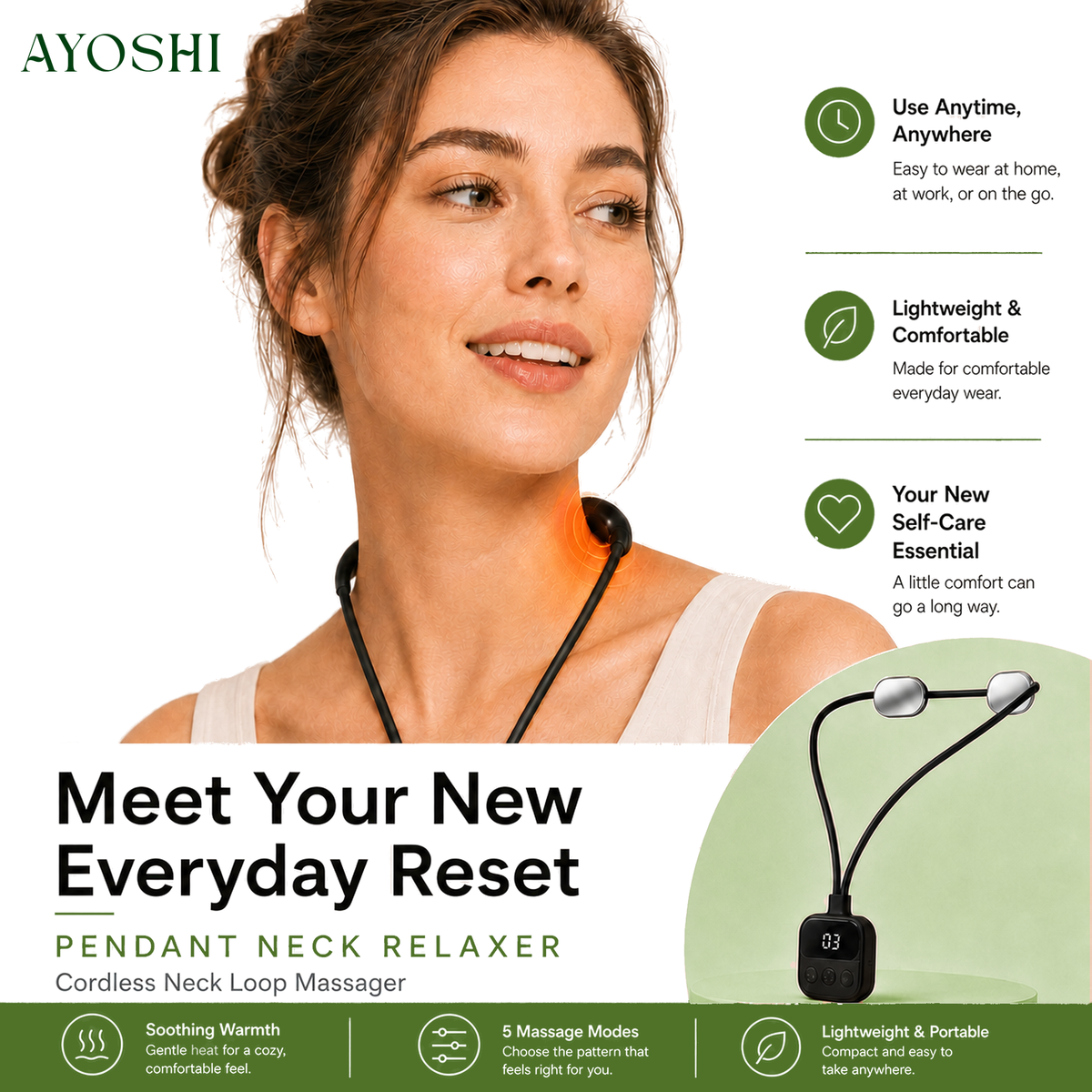 Ayoshi Vidaloop™ Heated Neck Reliever